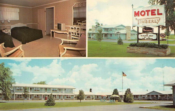 Timberly Motel - Old Postcard